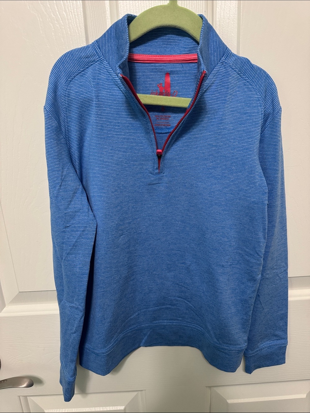 johnnie-O youth Blue Quarter-Zip Pullover with Red Trim